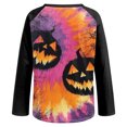 thumbnail image 5 of Godom Women's Halloween Pumpkin T-Shirt Funny Long Sleeve Pullover Tops for Ladies, 5 of 7
