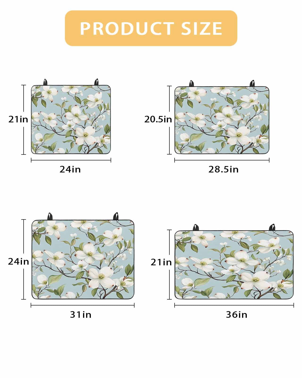nqOlkjepod Large Induction Cooktop Protector Mat 24"x21", Vintage Flower Stove Top Covers for Electric Stove, Spring Blooms Botanicals Green Leaf Stove Burner Cover Mats, Glass Top Stove Cover