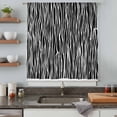 thumbnail image 5 of Black Striped Sheer Curtains 72 Inches Long, Retro Wave Lines Texture Simple Light Filering Curtains, Breathable Simi Curtain Privacy Drapes for Living Room Bedroom Lightweight Window Treatment, 5 of 9
