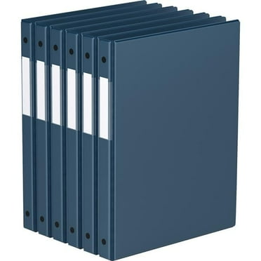 Premium Economy, Round Ring, Binder, 6 Pack (Navy Blue, 5/8')