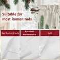 thumbnail image 7 of Christmas Valances for Windows, 54 x 18in, Poinsettia Snowflakes Linen Pine Cone Pine Needle Rod Pocket Kitchen Valance Curtain Light Filtering Window Treatments for Living Room Bedroom, 1 Panel, 7 of 7