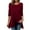 Wine, variant on HAiming Women's Tunic T-Shirts Solid Color Round Neck Long Sleeved Pullover Tops 2025 Casual Plus Size Loose Blouses