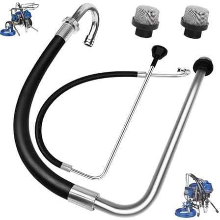 Airless Paint Sprayer Stainless Steel Suction Hose and Reflux Line Sets,Compatible with Graco 390 395 490 495 595 and Tongshan T300 500 Airless Spraying/Line Painting Machine$$Tools & Hardware Other