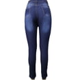 thumbnail image 6 of Women Pants High Waisted Slim Fit Long Skinny Leg Cotton Fabric Pants for Indoor and Outdoor Dark Blue XL, 6 of 6