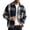 Yellow, variant on MexChoioe Mens Plaid Contrast Collar Canvas Jacket Button Closure Side Patch Pockets Loose Fall Fashion Casual Outerwear for Mens