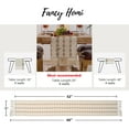 thumbnail image 7 of Fancy Homi Tan Boho Cotton Polyester Table Runner 60 Inches Long, Farmhouse Macrame Table Runners with Tassels for Home Party Bohemian Rustic Bridal Shower Kitchen Dining Decor 12x60 Inches, 7 of 7