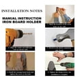 thumbnail image 7 of Callipe Wall Mount Ironing Board Holder Metal Hanger Heat-Resistant Strong Load-bearing Easy to Install Iron Holder Storage Rack, 7 of 7