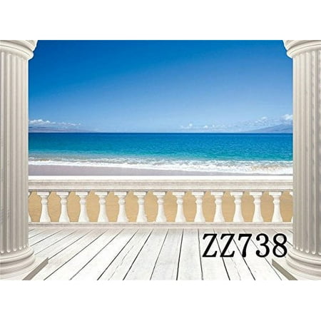 Image of MOHome 7x5ft Beautiful Beach Scenery Photography Backdrop Studio Background Photo Backdrops Studio Props