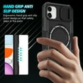 thumbnail image 5 of Allytech Magnetic Case for iPhone 11 with Lens Slide Cover, [Non-Slip] [Military Grade Protection] Slim Shockproof Ring Stand Case Support Wireless Charging, Black, 5 of 10