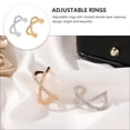 thumbnail image 4 of MasteelfCA 2 Pcs Bague Croix Double Couche Strass Brillants Bagues Réglables Bijou, 4 of 8