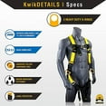 thumbnail image 3 of KwikSafety (Charlotte, NC) THUNDER 2 PACK 3D Ring Safety Harness (Pass Through Connectors) OSHA ANSI Industrial Full Body Fall Protection Personal Equipment Construction Carpenter Scaffold Contractor, 3 of 6