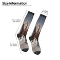thumbnail image 2 of Picia Women Crew Soft Moisture-wicking Socks Running Horses Pattern Design Cotton Socks, One Size fit All, 2 of 6