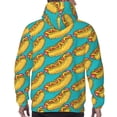 thumbnail image 7 of Pofeuu Hot Dogs 8 Print Mens Casual Hooded Collar Drawstring Hoodies Pullover Sweatshirts Casual Long Sleeve Shirts-Medium, 7 of 7