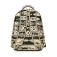 thumbnail image 3 of Boho Fashion Daypack - 17" Heavy Duty Oxford Fabric, Vintage Tribal Print, Roomy College Backpack for Women, Perfect for Dorm & Library, 3 of 6
