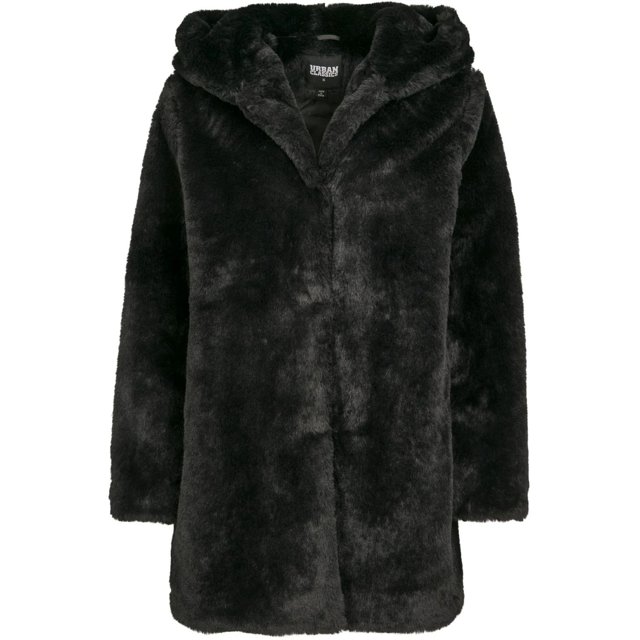 Urban Classics Manteau à Capuchon en Molleton Teddy pour Femmes
