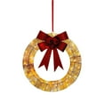 thumbnail image 2 of Outdoor Christmas Wreath, Lighted Wreath with LED Lights and Red Bow, Metal Holiday Decor for Exterior Window Wall Front Door, 2 of 6