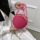thumbnail image 5 of Bolsa de baloncesto con cadena, Bolsas de mano de terciopelo a la moda para adolescentes y niñas (rosa roja) Ndcxsfigh Para Estrenar, 5 of 9