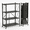4-Tier Black, variant on 5-Tier Tall Foldable Metal Storage Shelves, No-Assembly Folding Frame and Rolling Storage Rack for Kitchen, Pantry and Utility Room, Black