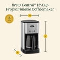 thumbnail image 2 of Cuisinart DCC-1200P1 Brew Central Cafetera programable de 12 tazas, jarra, cromo cepillado, 2 of 6