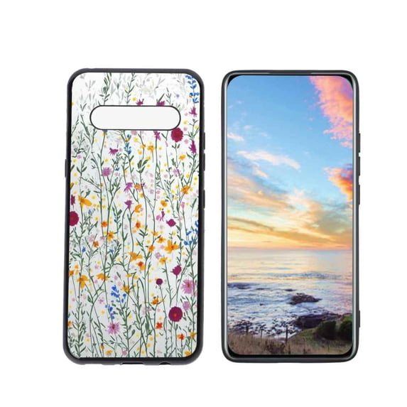 Wild-Flowers Phone Case, Degined for LG V60 ThinQ 5G Case Men Women, Flexible Silicone Shockproof Case for LG V60 ThinQ 5G