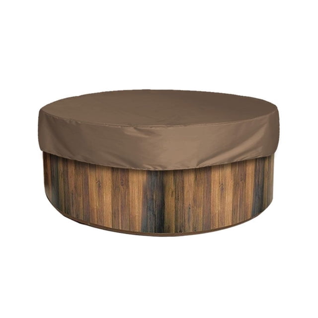 Couvercle de Baignoire Extérieure Extérieure Ronde Couverture de Bain à Remous Imperméable à l'Eau Couverture Anti-Poussière - Café (: 200 * 30cm)