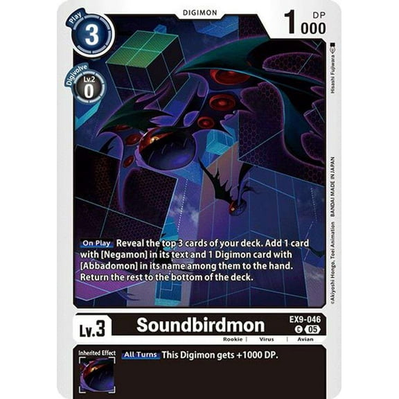 Digimon Versus Monsters Common Soundbirdmon EX9-046