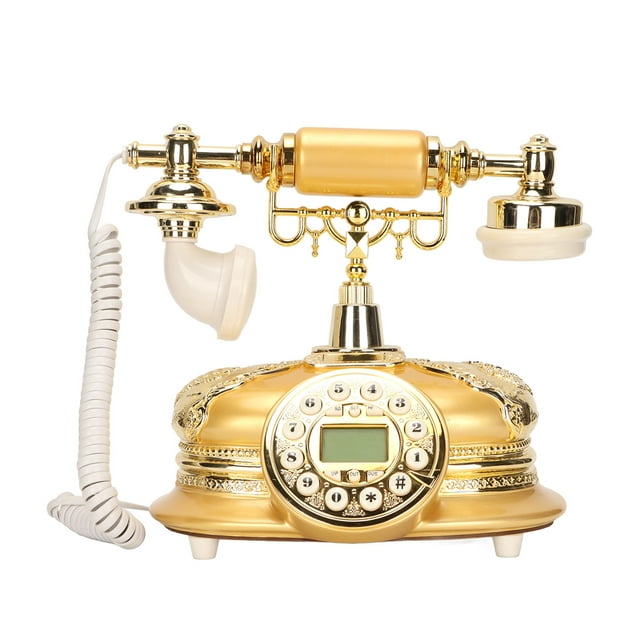 Retro Telephone, Powerful Storage European Vintage Telephone Stable Telephone Line Powered LCD Display For Living Room For Office For Bedroom