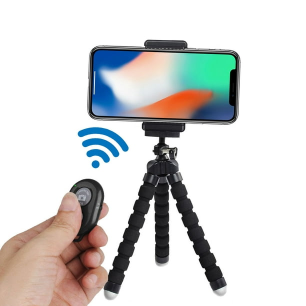 6.5 inch Flexible Tripod with Universal Mount for Smartphones and Small  Digital Cameras with Bluetooth Remote and eCostConnection Microfiber Cloth  
