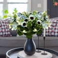 thumbnail image 5 of JHyouerji Artificial Flowers 15 Heads Faux Bouquet Florals Arrangements Decor for Farmhouse Home Wedding Table Centerpiece, Fake Plastic Flower for Vase Decoration, 5 of 7