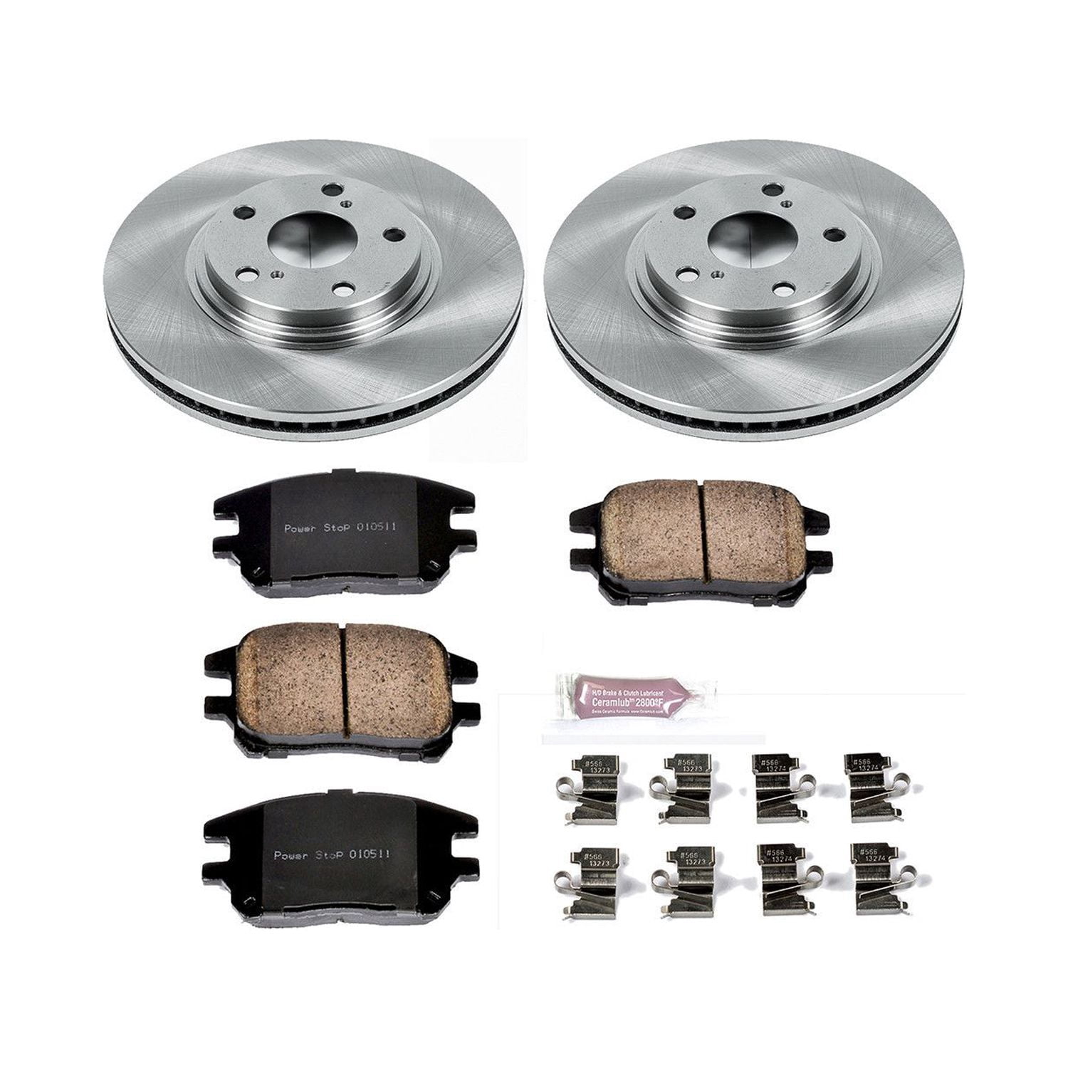 Power Stop Front Stock Replacement Brake Pad and Rotor Kit KOE1146