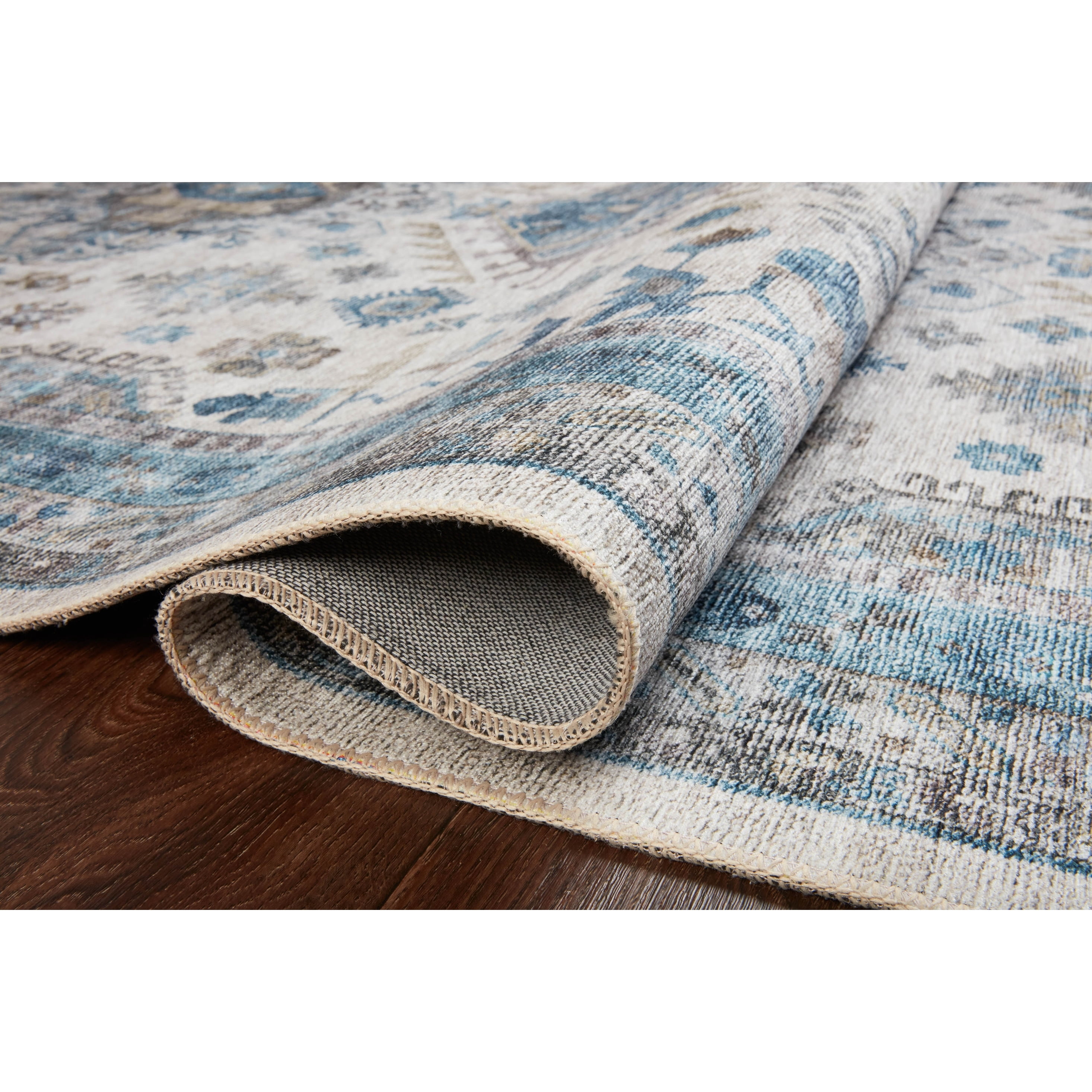 Loloi Eileen Natural / Sunrise 18" x 18" Sample Rug