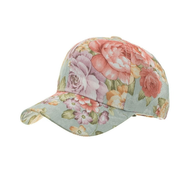 Breathable Net Cap Print Baseball Caps Ponytail Hat for Women Outdoor