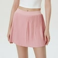 thumbnail image 2 of SWSMCLT Women's Tennis Skirt Athletic Skort Cute Summer Casual Scooter Skirt Elastic Waist High Waisted Pink 12, 2 of 2
