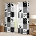 thumbnail image 2 of Homewish Zoo Panda Blackout Curtains Set of 2 (52x84 Each),Modern Geometric Stripe Window Curtains,Plaid Triangle Lines Curtains and Drapes For Kids,Luxury Bedroom Decor, 2 of 6