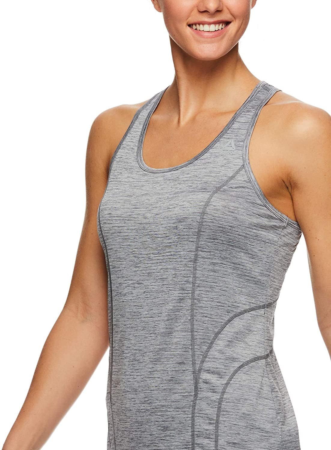 Reebok Womens Racerback Tank Top, Grey, Medium