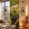 thumbnail image 5 of Voglyf Halloween Acrylic Suncatcher Wind Chime Hanging Black Cat Moon, Gothic Hanging Ornament with Pumpkin Bat Floral Crystal , Window Pendant for Porch Bedroom Spooky Season Home Gift, 5 of 7