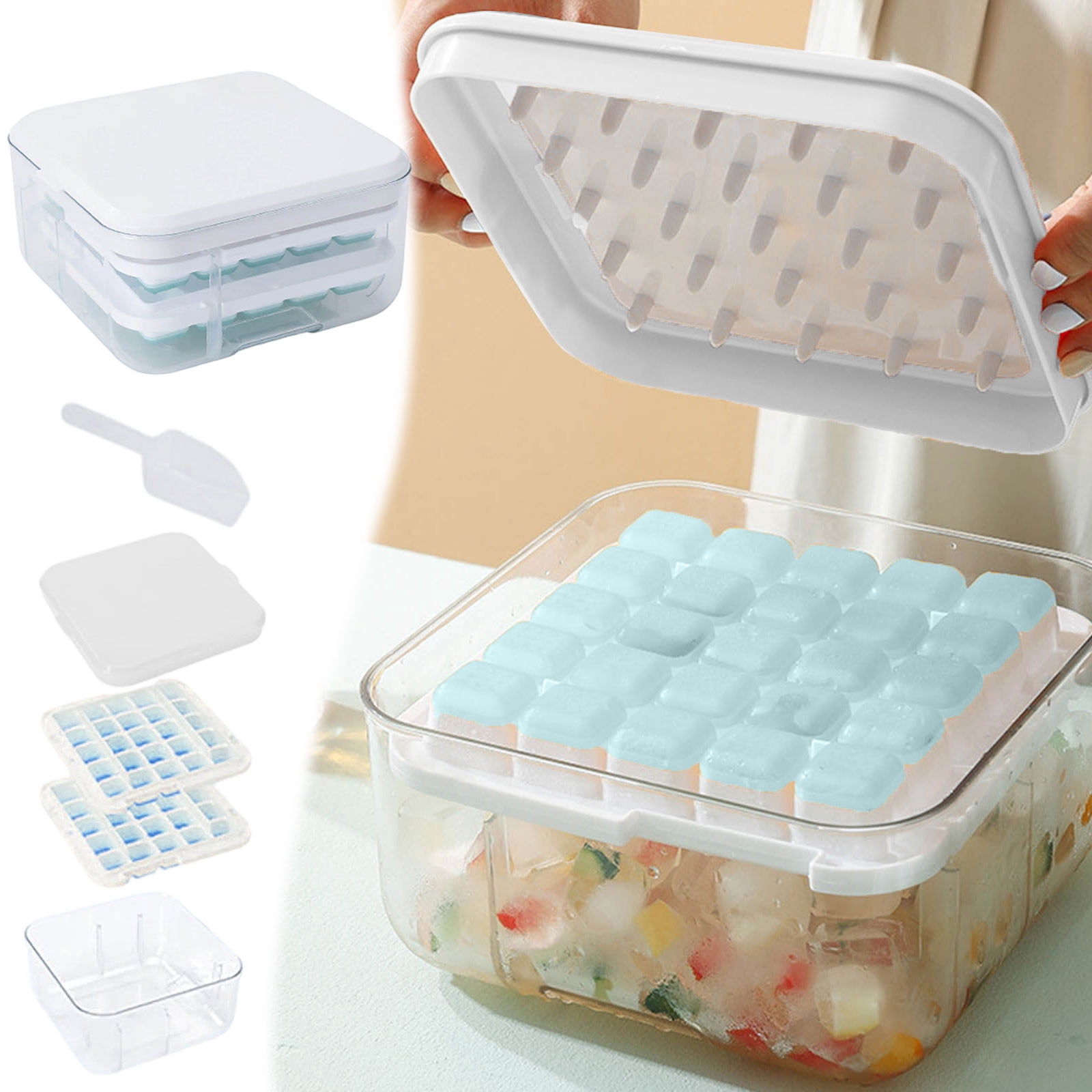 Food Grade Ice Tray For Easy Release Versatile For And Summer Drinks For Home Use Glass Ice Cubes Screwball Liquor Freezing Containers for Food Silicone Ice Trays Small Ice Cubes Glass Ice Cubes