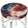 thumbnail image 3 of Gukieu Sunset Ocean Watercolor Dolphin Print Round Chair Cover, Dust-proof and Non-slip Bar Chair Protective Cover, Suitable for Bars, Restaurants, Offices-13 inch, 3 of 7