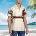 thumbnail image 3 of Sikiie Books Key To Knowledge Print Men's Hawaiian Shirt, Summer Beach Button Pocket Short Sleeve T-Shirt,XX-Large, 3 of 7