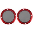 thumbnail image 1 of 2uds 3" Rojo Coche Audio Altavoz Funda Malla Subwoofer Rejilla Bocina Protector, 1 of 7