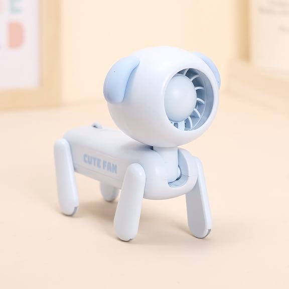 Versatile Dog Shaped Fan with Phone Stand, Handheld Desktop Mini Fan for Students, Cute Dog Themed Cooling Fan with Strong Wind