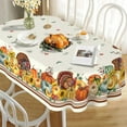 thumbnail image 2 of Nappe Ovale de l'Action de Grâce 60x102 Po, Nappe de Récolte d'Automne Citrouille Tournesol Fruit Dinde, Nappe en Polyester Imperméable Résistante aux Plis Durable pour l'Automne, Déco Maison de l'Action de Grâce, 2 of 6