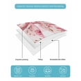 thumbnail image 5 of Quilts Twin Size, Pink Floral Print Soft Comforter Bedding Set for Bed, Checkered Bow Rose Flower Gingham Lightweight Quilted Bedspread with Pillow Cover(2 Pieces) for All Season, 68x86 Inch, 5 of 6