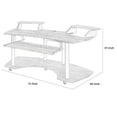 thumbnail image 5 of Contemporary Computer Desk with Keyboard Tray and Open Bottom Shelf in Brown, 5 of 5