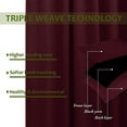 thumbnail image 3 of Amay Blackout Double Pinch Pleat Curtain Panel Wine 50"W x 132"L- 1Panel, 3 of 5