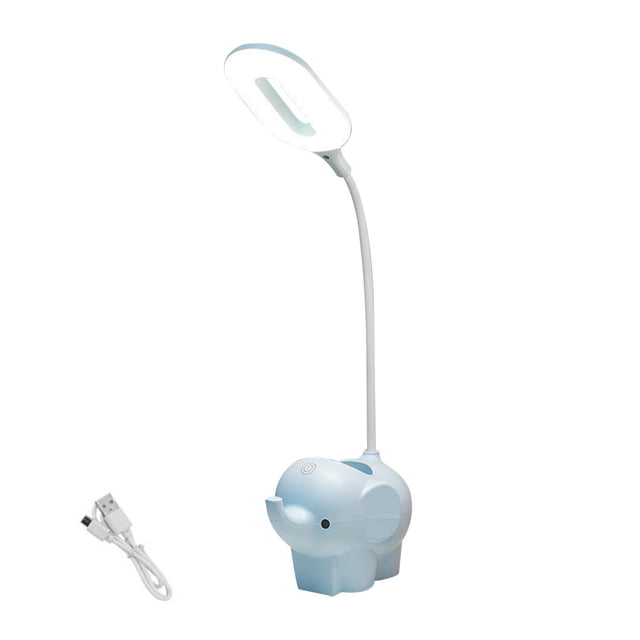Lámpara de lectura 6W Lámpara de mesa de protección ocular ajustable Luz de estudio de dibujos animados flexible, Azul, Carga tholdsy HA004973-02B
