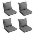 thumbnail image 2 of ECOPATIO Outdoor Cushions for Patio Furniture, 4'' Replacement Cushions, Set of 4 Water-Resistant Outdoor Sectional Cushions for Sofa Couch Chair (Grey), 2 of 9