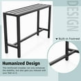 thumbnail image 6 of Costway Outdoor Metal Bar Table 55'' Patio Rectangular Counter Height Dining Table Black, 6 of 10