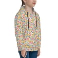 thumbnail image 3 of Lsque Watercolor Wildflowers Patten Youth Hoodie Sweatshirt Pullover with Kangaroo Pocket Boys and Girls Hoodie Warm Hoodie for Kids-X-Large, 3 of 6