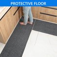 thumbnail image 5 of Tripumer 2 Pcs Kitchen Floor Mats Absorbent Kitchen Rugs Mat Set for Floor Laundry Office Gray, 5 of 8